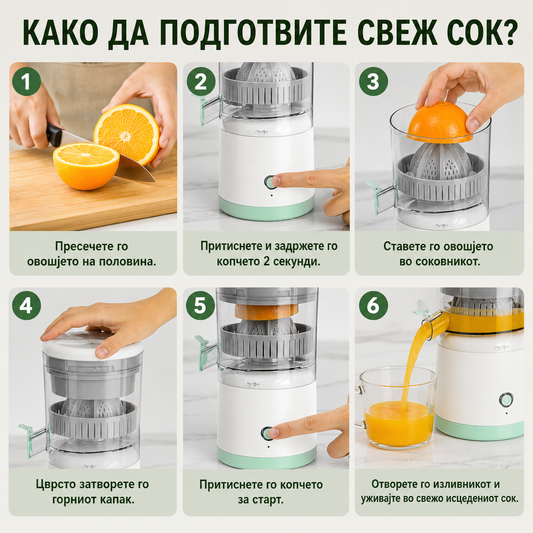 Citrus Juicer™ - Безжичен соковник за цитрусно овошје