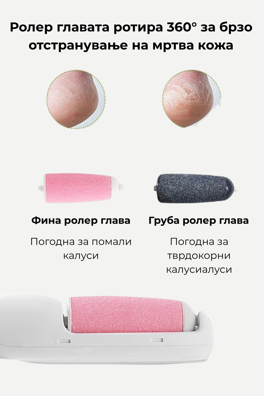 Електричен Уред за Стапала и Влакна – 2 во 1 (Домашна Нега)