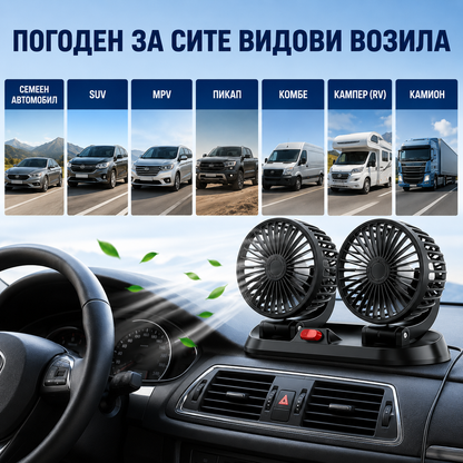 Двоен Вентилатор за Автомобил