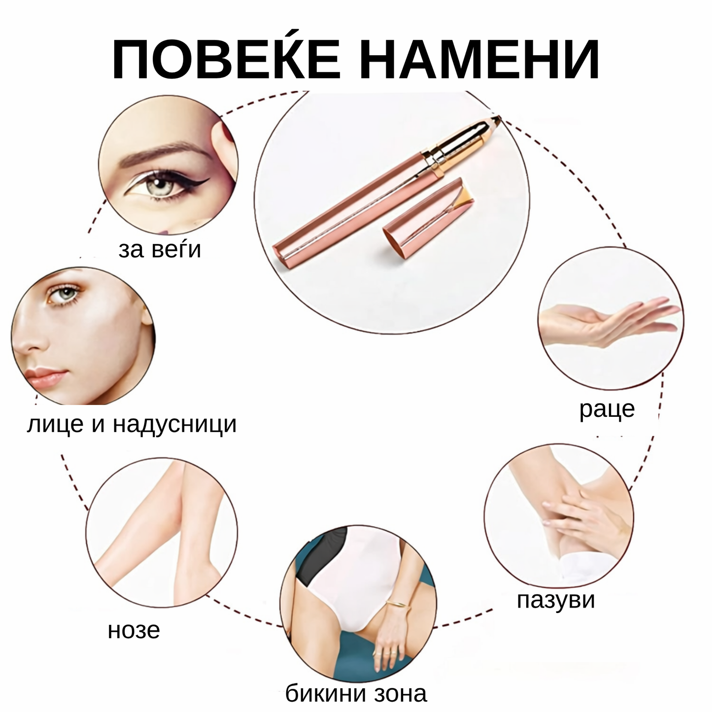 Fugetsu™ 2 во 1 тример за веѓи и нос