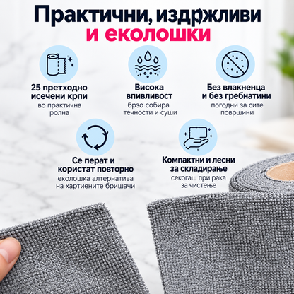Микрофибер Крпи во кутија (20 Парчиња)